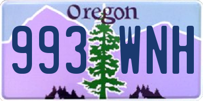 OR license plate 993WNH