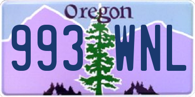 OR license plate 993WNL
