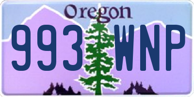 OR license plate 993WNP
