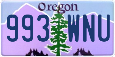 OR license plate 993WNU