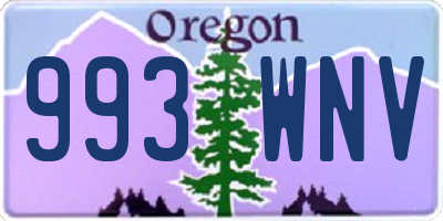 OR license plate 993WNV