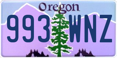 OR license plate 993WNZ