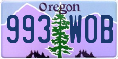 OR license plate 993WOB