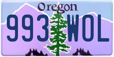 OR license plate 993WOL