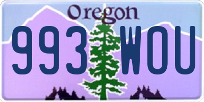 OR license plate 993WOU