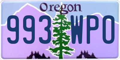 OR license plate 993WPO