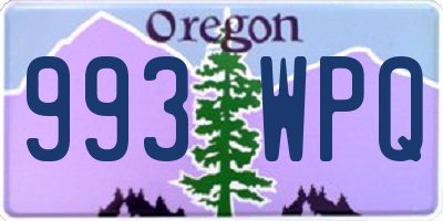 OR license plate 993WPQ
