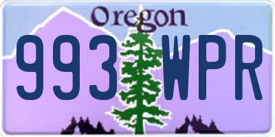 OR license plate 993WPR