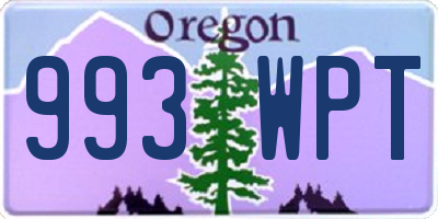 OR license plate 993WPT