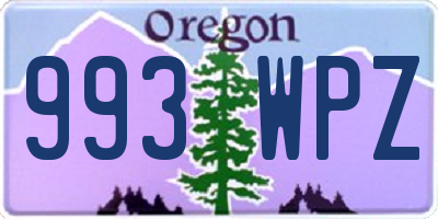 OR license plate 993WPZ