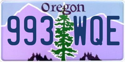 OR license plate 993WQE