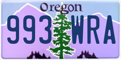 OR license plate 993WRA