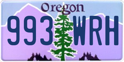 OR license plate 993WRH