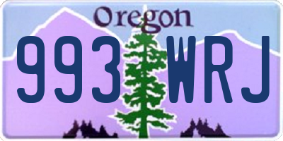 OR license plate 993WRJ