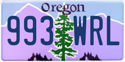 OR license plate 993WRL