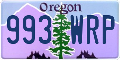 OR license plate 993WRP
