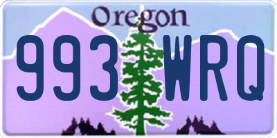 OR license plate 993WRQ