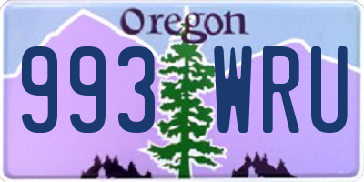 OR license plate 993WRU