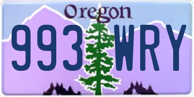 OR license plate 993WRY
