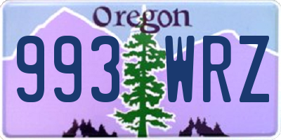OR license plate 993WRZ