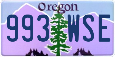 OR license plate 993WSE