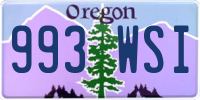 OR license plate 993WSI