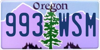 OR license plate 993WSM