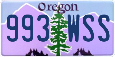 OR license plate 993WSS