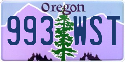 OR license plate 993WST