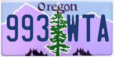 OR license plate 993WTA