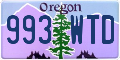 OR license plate 993WTD