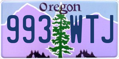 OR license plate 993WTJ