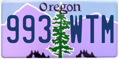 OR license plate 993WTM