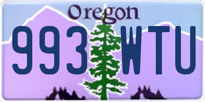 OR license plate 993WTU