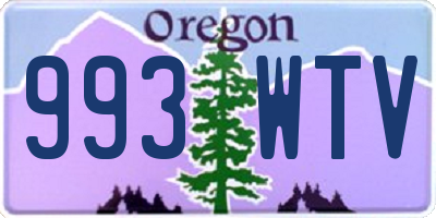 OR license plate 993WTV