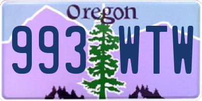 OR license plate 993WTW