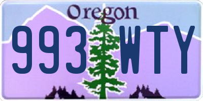 OR license plate 993WTY