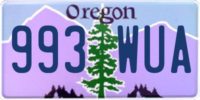 OR license plate 993WUA