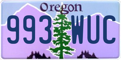 OR license plate 993WUC