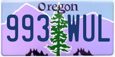 OR license plate 993WUL