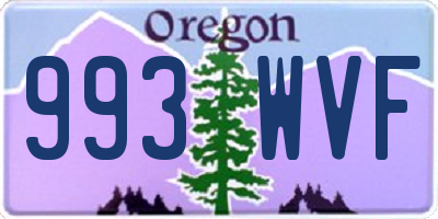 OR license plate 993WVF