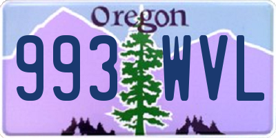 OR license plate 993WVL