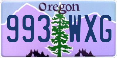 OR license plate 993WXG