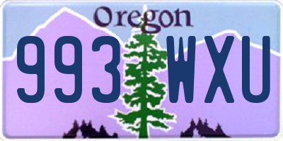 OR license plate 993WXU