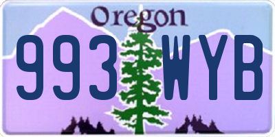 OR license plate 993WYB