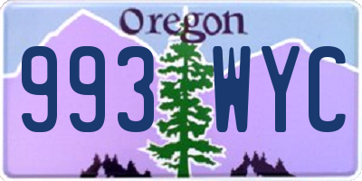 OR license plate 993WYC