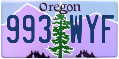 OR license plate 993WYF