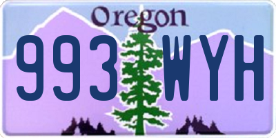 OR license plate 993WYH