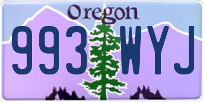 OR license plate 993WYJ