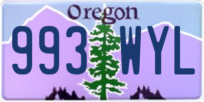 OR license plate 993WYL